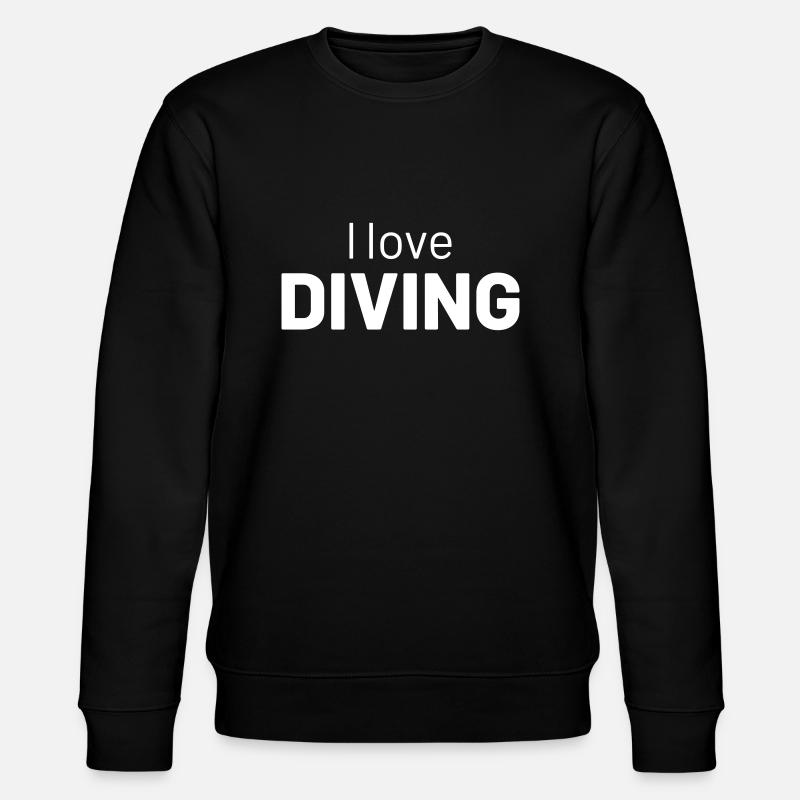 i love diving - Stanley/Stella Unisex Bio-Sweatshirt CHANGER  - Schwarz