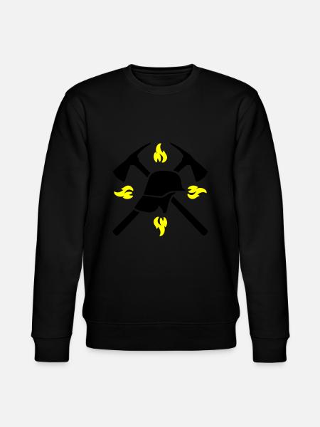 Firefighter Helmet Axe 2 - Stanley/Stella CHANGER Unisex Organic Sweatshirt - black