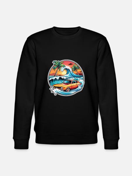 surf plage palmier soleil vacances - Sweat bio CHANGER Stanley/Stella Unisexe - noir