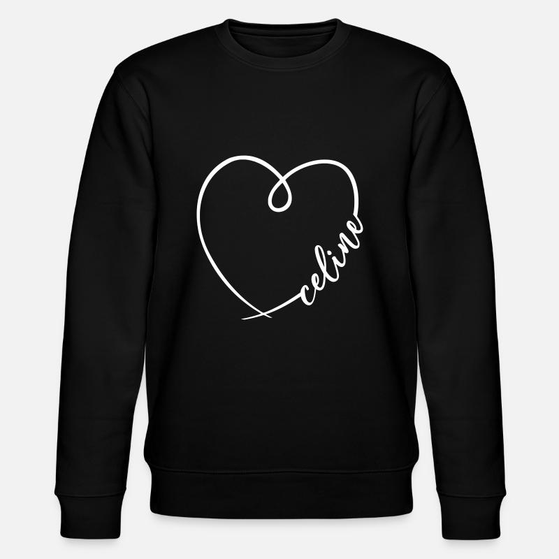 Céline Nom Calligraphie Coeur - Sweat bio CHANGER Stanley/Stella Unisexe - noir