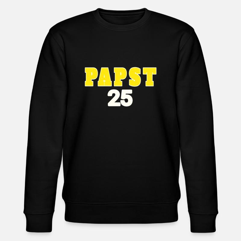 papst 25 - Stanley/Stella Unisex Bio-Sweatshirt CHANGER  - Schwarz