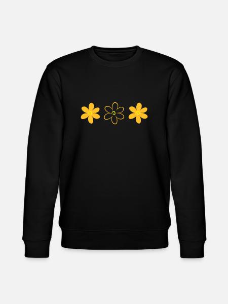flower - Stanley/Stella CHANGER Unisex Organic Sweatshirt - black