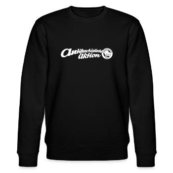 Antifaschistische Aktion Logo - Stanley/Stella Unisex Bio-Sweatshirt CHANGER  - Schwarz - Vorne - Nik (191cm) & Marisol (170cm)