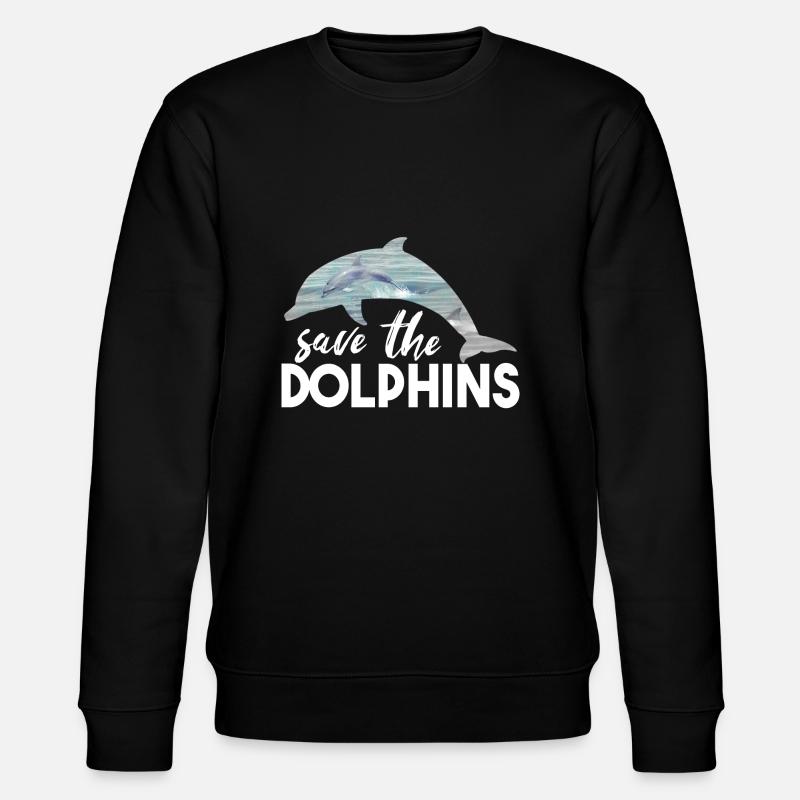 Save the dolfins - Stanley/Stella CHANGER Unisex Organic Sweatshirt - black