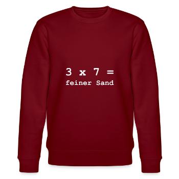 Math nerd bill - Stanley/Stella CHANGER Unisex Organic Sweatshirt - burgundy - Front - Nik (191cm) & Marisol (170cm)