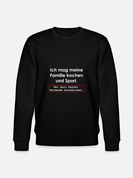 Verwende Satzzeichen - Stanley/Stella Unisex Bio-Sweatshirt CHANGER  - Schwarz