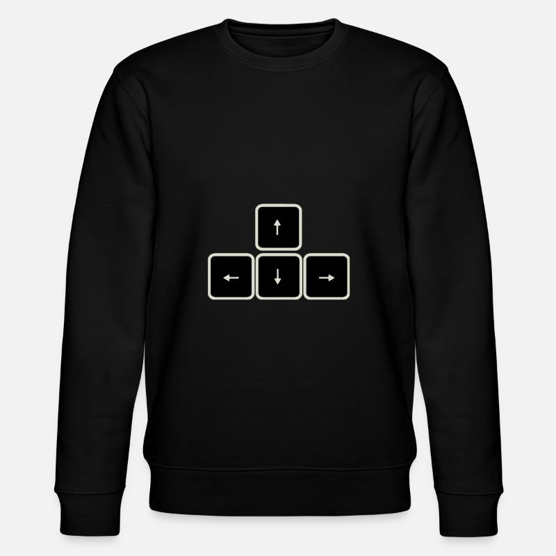 Pfeiltasten Tastatur Computer Nerd - Stanley/Stella Unisex Bio-Sweatshirt CHANGER - Schwarz