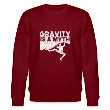 Gravity Climber est un cadeau d'escalade mythique - Sweat bio CHANGER Stanley/Stella Unisexe - bordeaux - Devant - Nik (191cm) & Marisol (170cm)