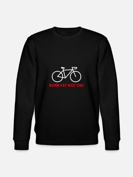 BURN FAT NOT OIL! - Stanley/Stella CHANGER Unisex Organic Sweatshirt - black