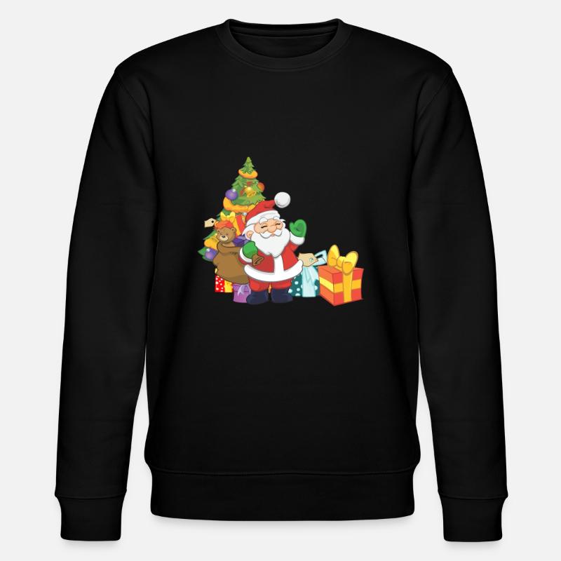 Weihnachtsmann - Stanley/Stella Unisex Bio-Sweatshirt CHANGER  - Schwarz