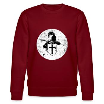 Ritter - Stanley/Stella Unisex Bio-Sweatshirt CHANGER  - Burgunderrot - Vorne - Nik (191cm) & Marisol (170cm)
