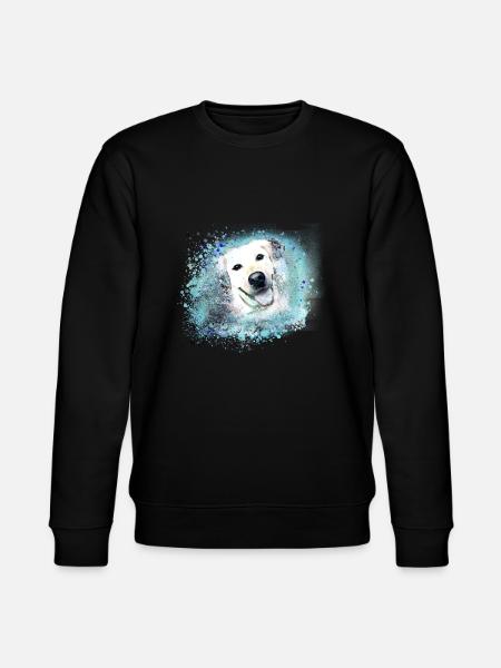 golden retriever, hund, labrador, pink - Stanley/Stella Unisex Bio-Sweatshirt CHANGER - Schwarz