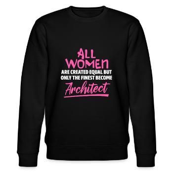 Architekt Frau - Stanley/Stella Unisex Bio-Sweatshirt CHANGER  - Schwarz - Vorne - Nik (191cm) & Marisol (170cm)