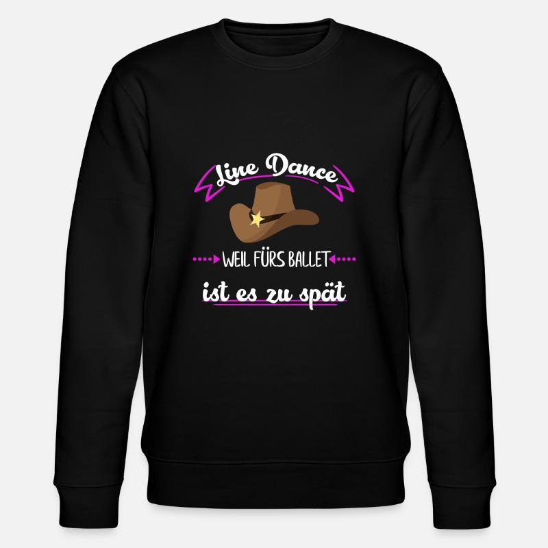 Line Dancer Gift T-Shirt - Stanley/Stella CHANGER Unisex Organic Sweatshirt - black