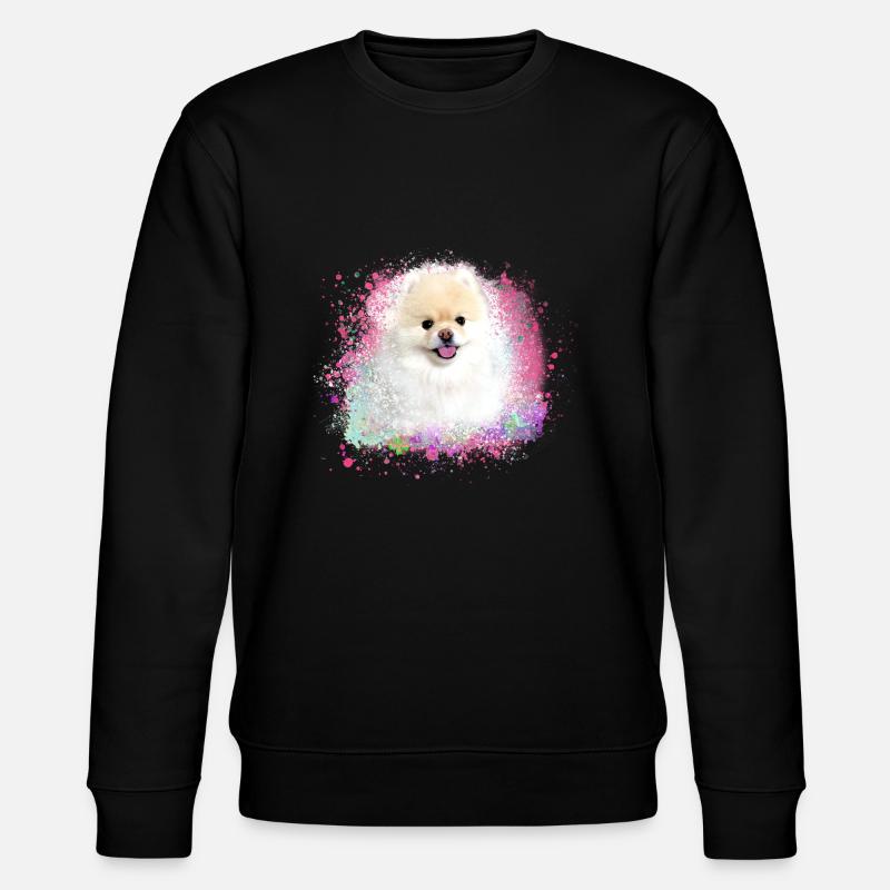 pomerian,dwarfspitz ,pointed,dog, graffiti,painting - Stanley/Stella CHANGER Unisex Organic Sweatshirt - black