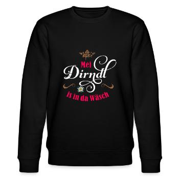 Bayer Bayern Dirndlersatz Trachten Jungs Frau - Stanley/Stella Unisex Bio-Sweatshirt CHANGER  - Schwarz - Vorne - Nik (191cm) & Marisol (170cm)