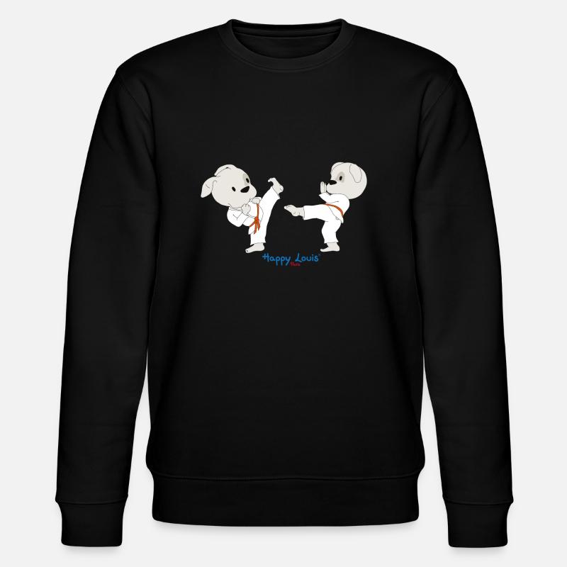 Happy Louis - KARATE DUO - Stanley/Stella Unisex Bio-Sweatshirt CHANGER  - Schwarz