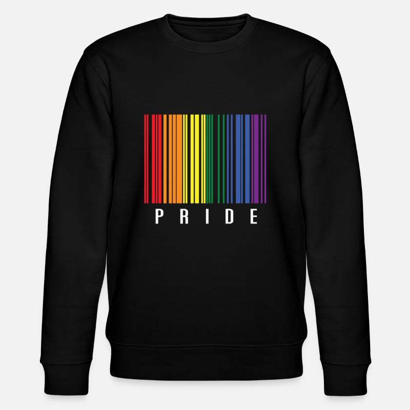 LGBTQ Barcode - Stanley/Stella CHANGER Unisex Organic Sweatshirt - black