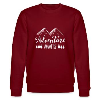 Adventure Awaits - Sweat bio CHANGER Stanley/Stella Unisexe - bordeaux - Devant - Nik (191cm) & Marisol (170cm)