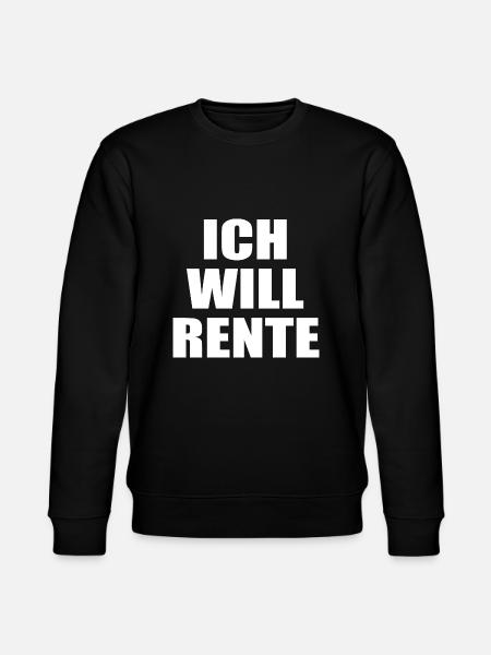 Ich Will Rente - Stanley/Stella Unisex Bio-Sweatshirt CHANGER  - Schwarz