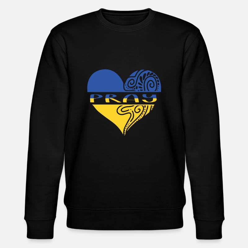 Ukraine Pray - Stanley/Stella Unisex Bio-Sweatshirt CHANGER  - Schwarz