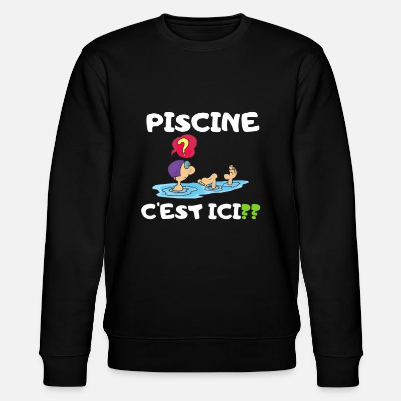 natation enfant humour - Sweat bio CHANGER Stanley/Stella Unisexe - noir