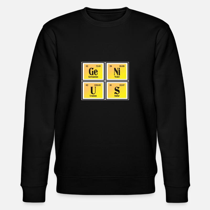 Genius | Periodic Table of Elements - Stanley/Stella CHANGER Unisex Organic Sweatshirt - black