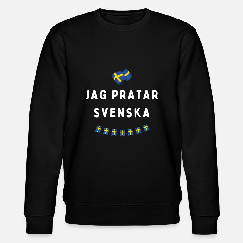 Jag pratar svenska. weiß - Stanley/Stella Unisex Bio-Sweatshirt CHANGER  - Schwarz