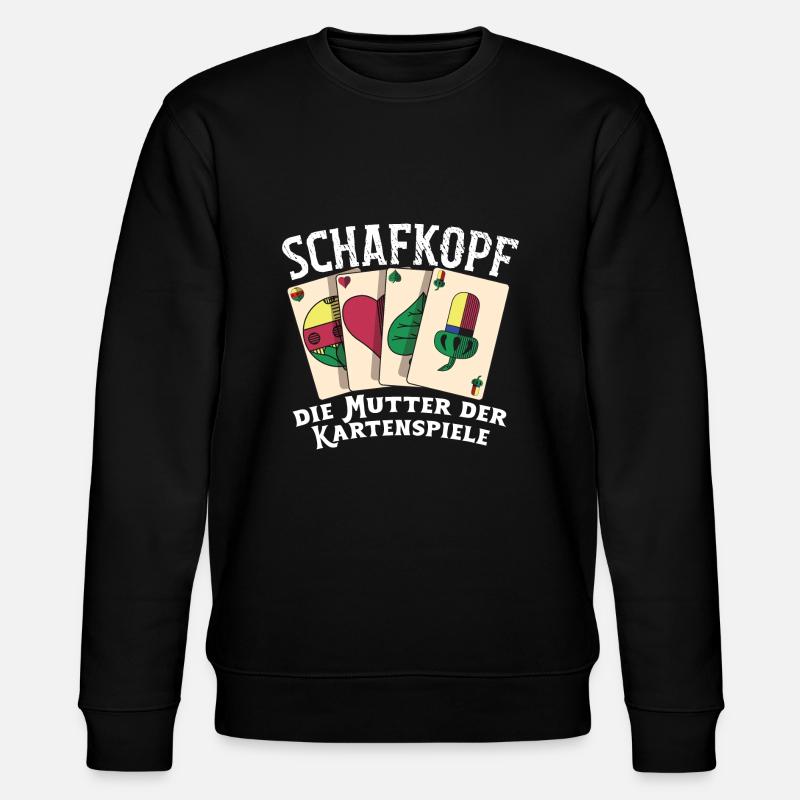 Schafkopf die Mutter aller Kartenspiele - Stanley/Stella Unisex Bio-Sweatshirt CHANGER  - Schwarz