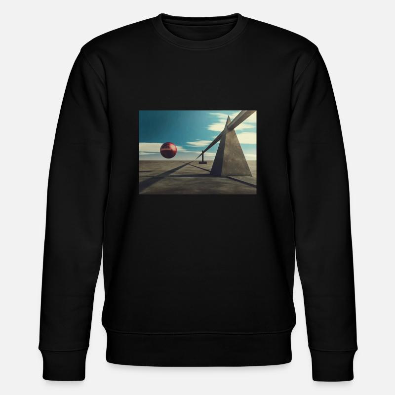 Surreales 3D-Design - Stanley/Stella Unisex Bio-Sweatshirt CHANGER  - Schwarz