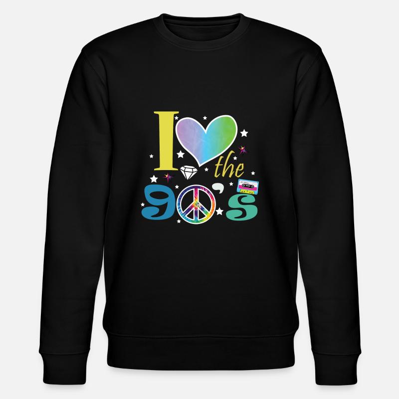 1990iger Sprüche 90s Geschenksidee - Stanley/Stella Unisex Bio-Sweatshirt CHANGER  - Schwarz