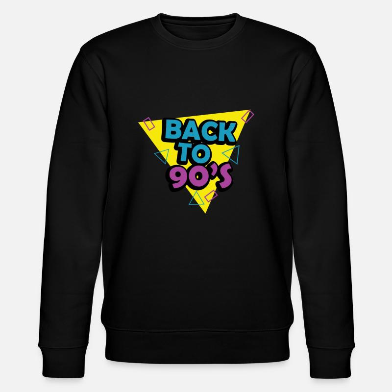 1990iger Sprüche 90s Geschenksidee - Stanley/Stella Unisex Bio-Sweatshirt CHANGER  - Schwarz