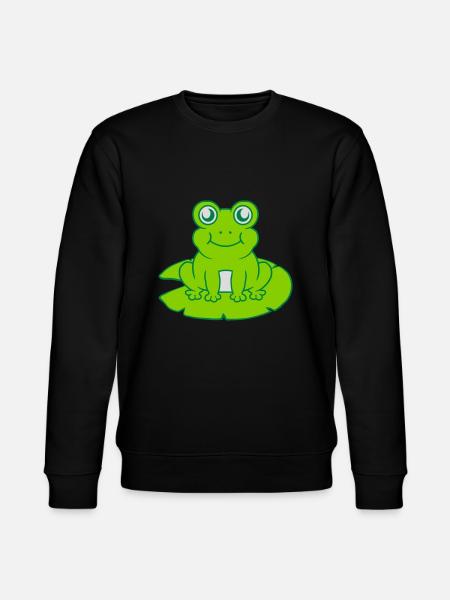 Frog sits water lily Seeblatt - Stanley/Stella CHANGER Unisex Organic Sweatshirt - black