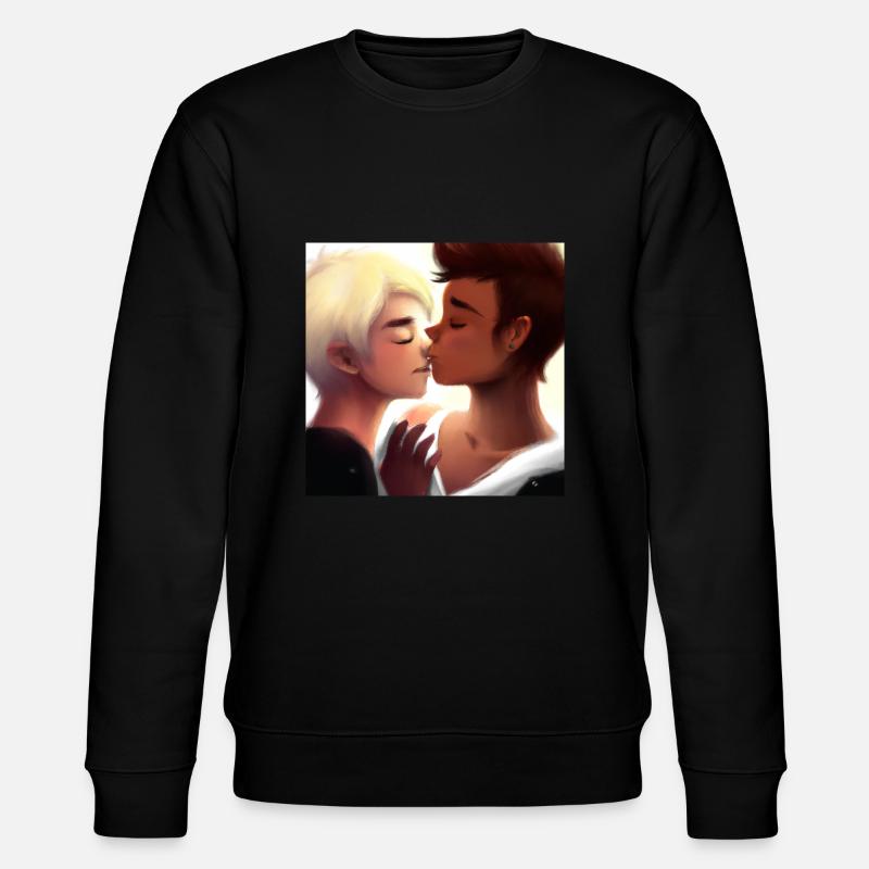 LGBT Queer Kuss 🌈🌈 - Stanley/Stella Unisex Bio-Sweatshirt CHANGER  - Schwarz