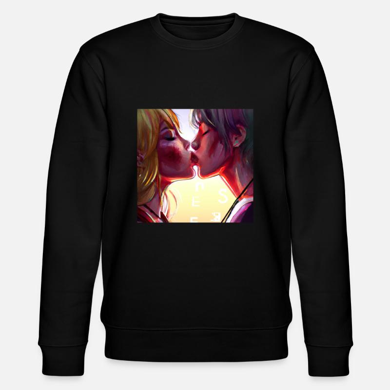 LGBT Queer Kuss 🌈🌈 - Stanley/Stella Unisex Bio-Sweatshirt CHANGER  - Schwarz