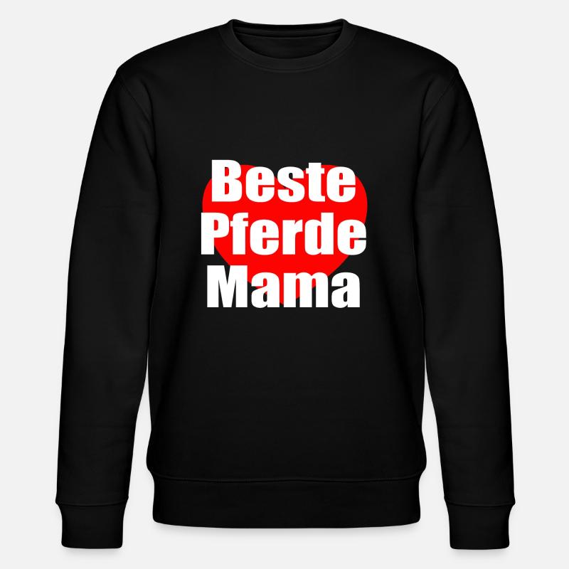 beste Pferde Mama - Stanley/Stella Unisex Bio-Sweatshirt CHANGER  - Schwarz