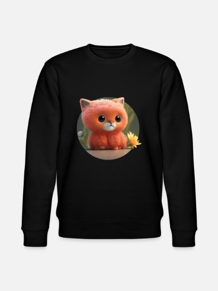 Blumenkatze - Stanley/Stella Unisex Bio-Sweatshirt CHANGER - Schwarz