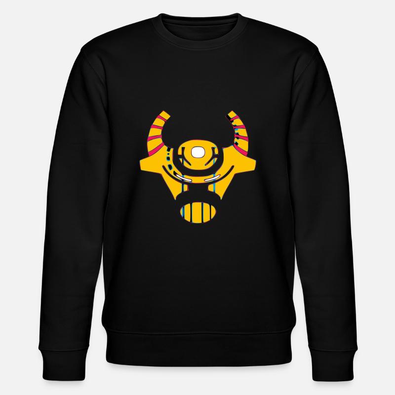 Stilisierter Kuhkopf - Stanley/Stella Unisex Bio-Sweatshirt CHANGER - Schwarz