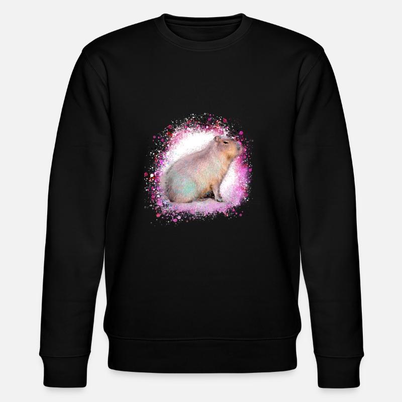 Capybara,Pig,Graffiti,Capybara,Pink - Stanley/Stella CHANGER Unisex Organic Sweatshirt - black