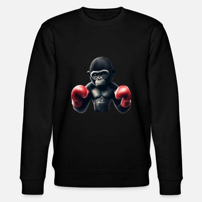 Boxer Gorilla - Stanley/Stella CHANGER Unisex Organic Sweatshirt - black
