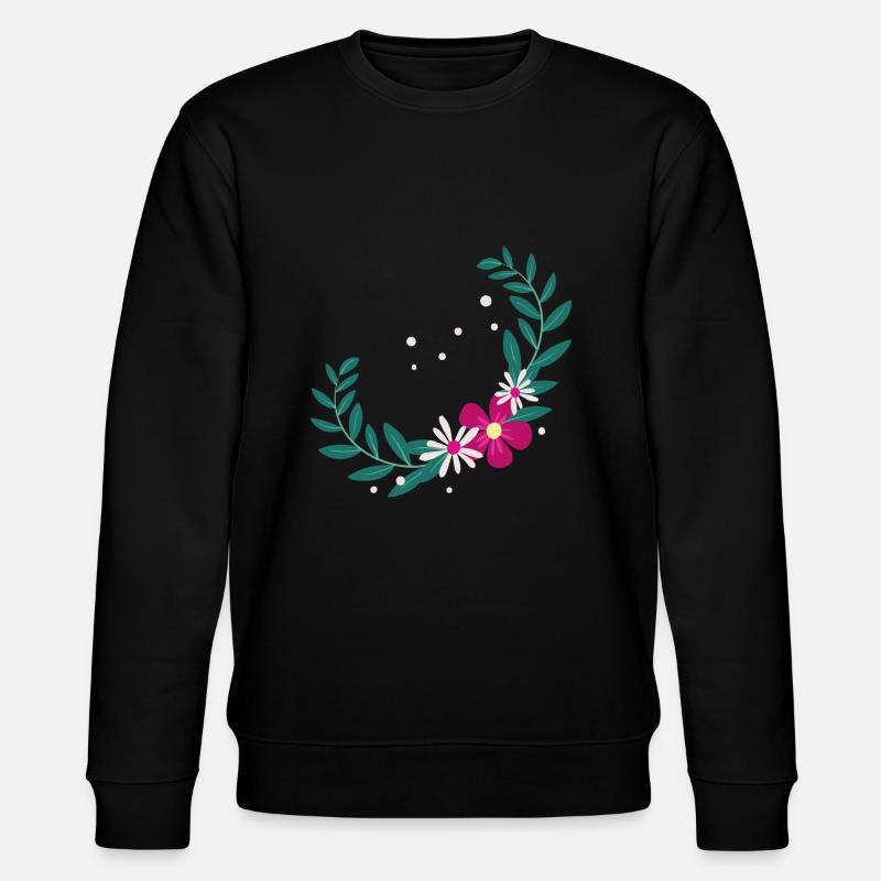 Flower Blume Pflanze - Stanley/Stella Unisex Bio-Sweatshirt CHANGER  - Schwarz