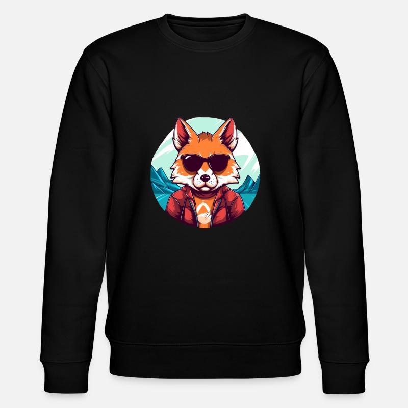 Cool Fox - Stanley/Stella CHANGER Unisex Organic Sweatshirt - black