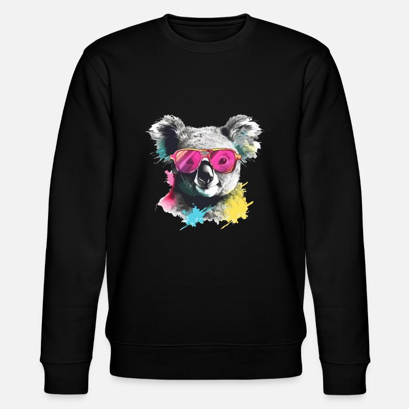 Foo der Koala - Stanley/Stella Unisex Bio-Sweatshirt CHANGER  - Schwarz