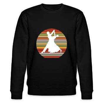 Dancing Dance Music - Stanley/Stella CHANGER Unisex Organic Sweatshirt - black - Front - Nik (191cm) & Marisol (170cm)