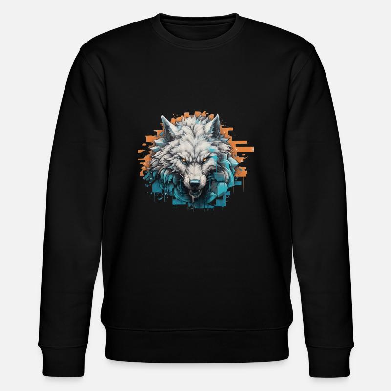 Geist des Nordens - Graffiti-Stil - Stanley/Stella Unisex Bio-Sweatshirt CHANGER  - Schwarz