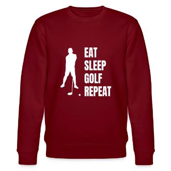 Golfverein Golfspieler Golf Golfplatz Golfsport - Stanley/Stella Unisex Bio-Sweatshirt CHANGER  - Burgunderrot - Vorne - Nik (191cm) & Marisol (170cm)