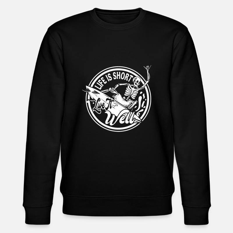 Life is short - Stanley/Stella CHANGER Unisex Organic Sweatshirt - black