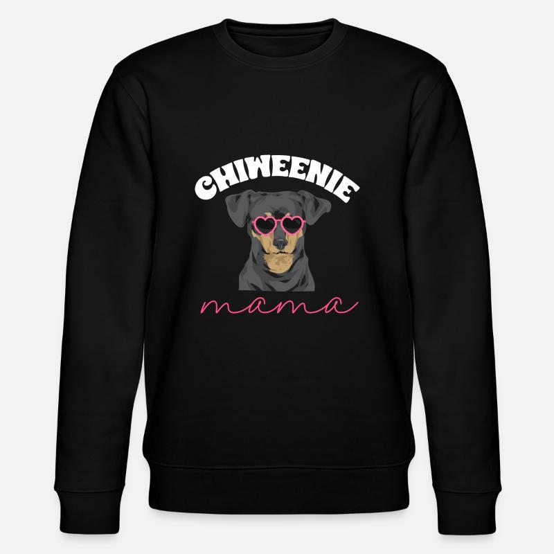 Chiweenie Dog - Stanley/Stella CHANGER Unisex Organic Sweatshirt - black