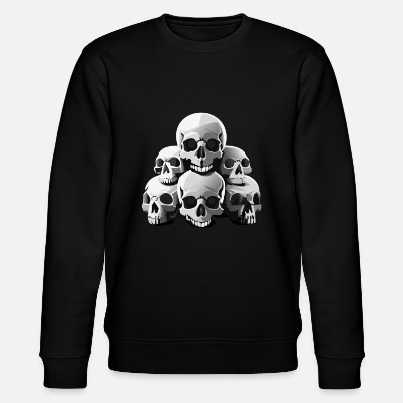 Totenköpfe - Stanley/Stella Unisex Bio-Sweatshirt CHANGER  - Schwarz