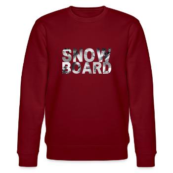 Snowboard - Stanley/Stella Unisex Bio-Sweatshirt CHANGER  - Burgunderrot - Vorne - Nik (191cm) & Marisol (170cm)